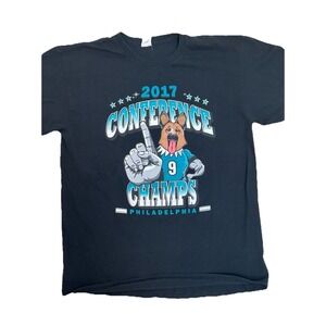 2017 Philadelphia Eagles Conference Champs Dog Shirt Gildan‎ Size L Nick Foles